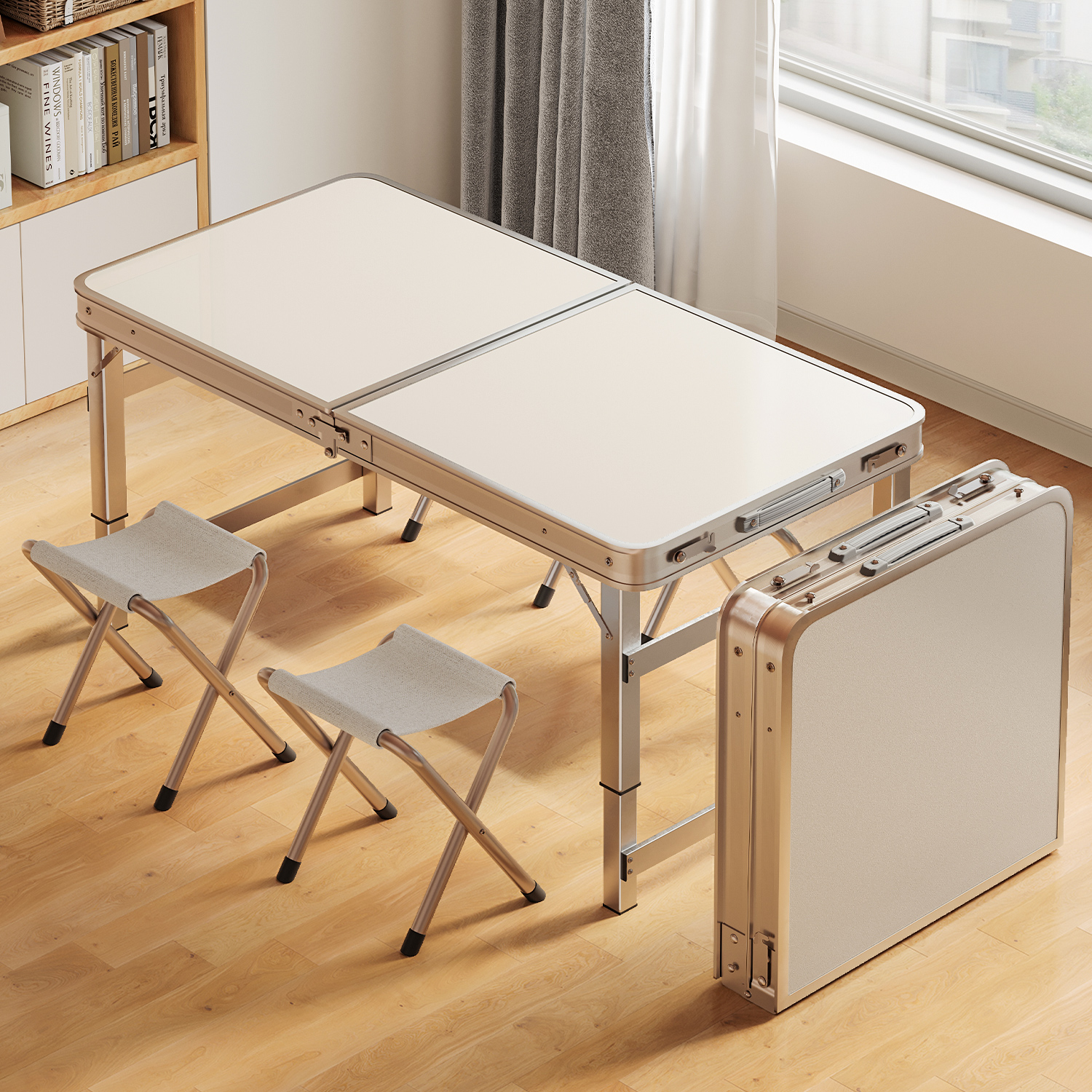 速发户外营叠桌子摆摊桌便携餐地推桌夜市地摊桌子折叠桌椅露折野