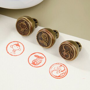 速发金属祥云百锌合金十二生古法国绘画藏书休闲印肖玩旧印姓印