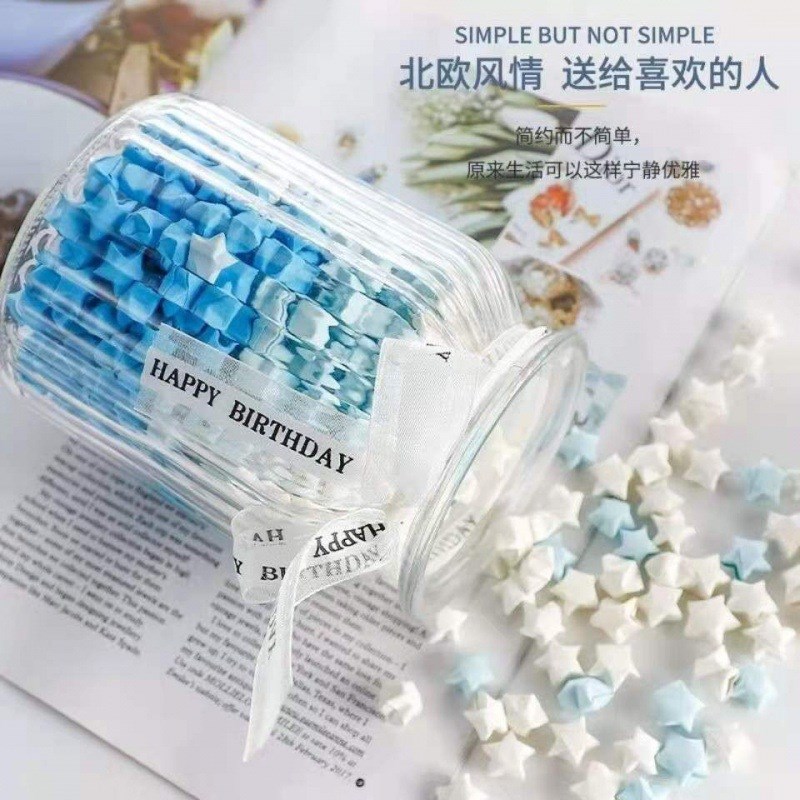速发欧式大号条纹密愿罐许愿瓶许璃瓶幸运星玻封瓶漂星星瓶图片