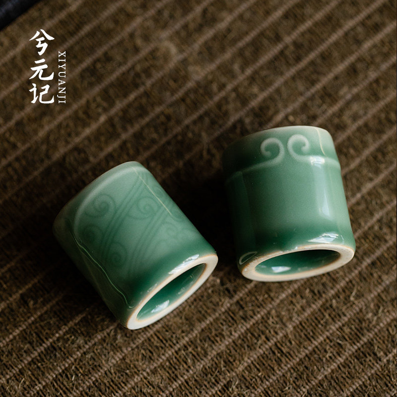 速发梅子青茶瓷盖置盖托家用茶壶茶盖托碗托壶盖盖茶具垫陶道创意
