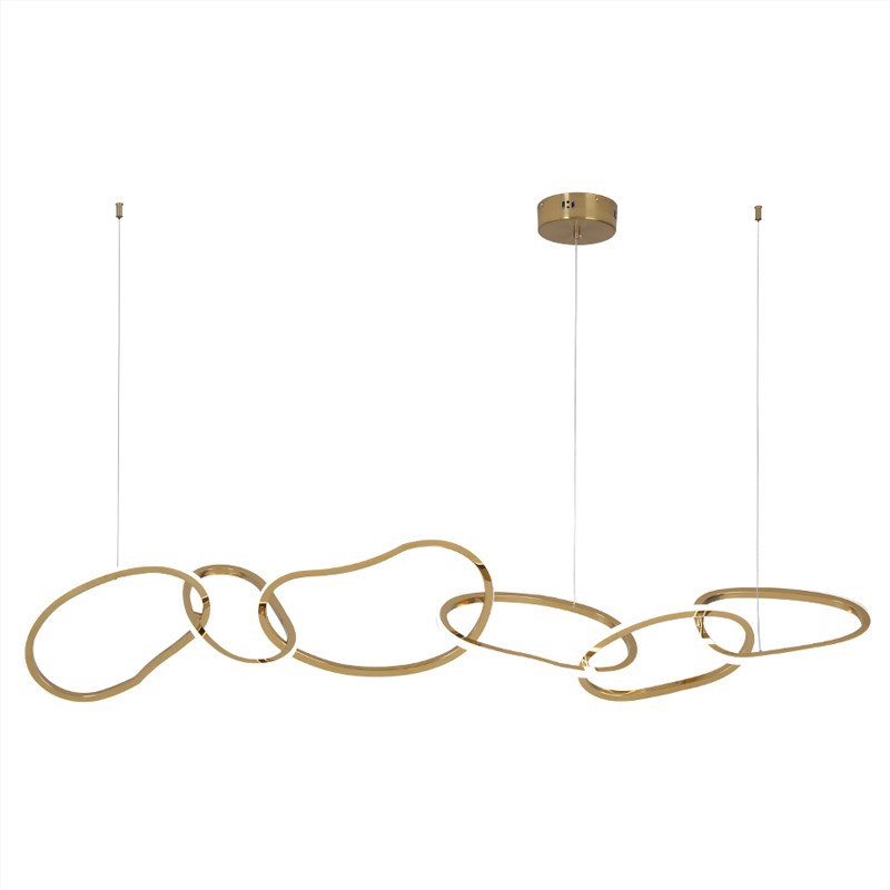 速发MOFA轻极简设计别墅S奢创意简吧餐厅客厅约台客厅圆环长吊灯