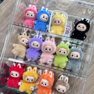 泡泡玛特新款拉布布4.0四代迷你labubu收纳柜壁挂展示盒防尘保护