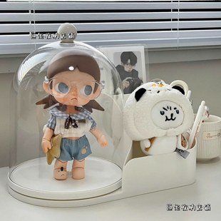 泡泡玛特zsiga嘎子姐向往之处1/8可动人偶旋转娃屋造景展示盒收纳