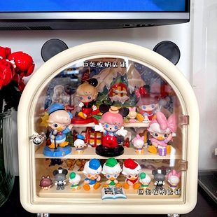 泡泡玛特迪士尼dimoo盲盒米奇耳朵桌面展示盒潮玩手办收纳柜可爱