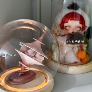 泡泡玛特SP进退之门盲盒收纳盒sp搪胶毛绒发光玻璃罩防尘保护展示