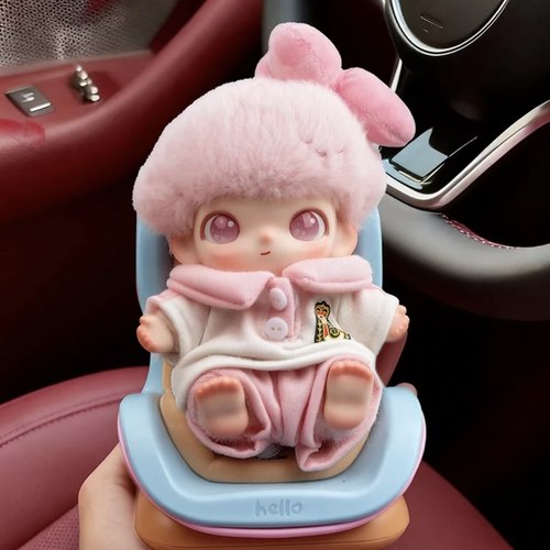 泡泡玛特dimoo新生日记守护眷恋搪胶新奇毛绒懵懂依赖小车载座椅