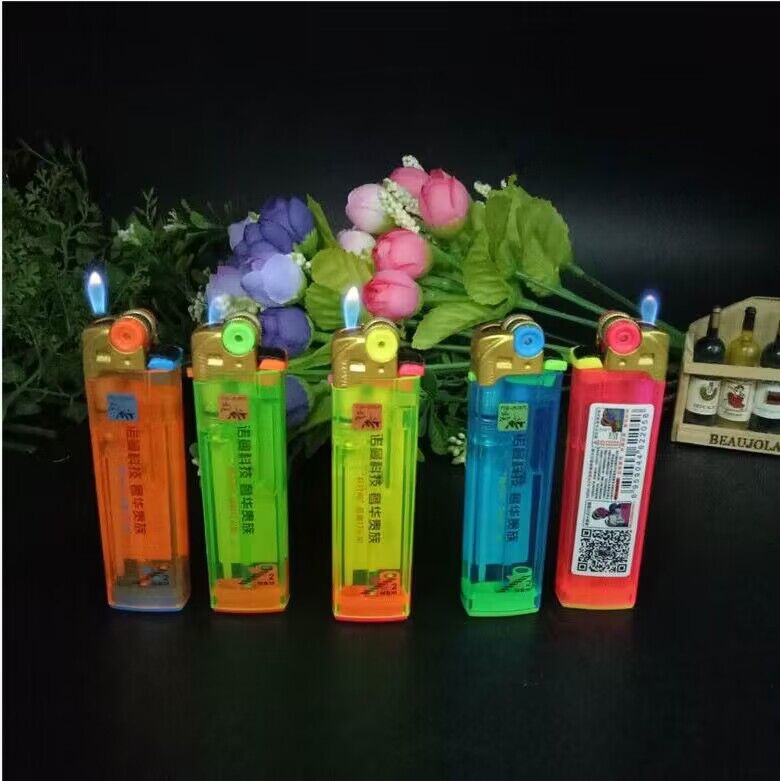 全场包邮诺曼贵族塑料定火可充气换火石小火蓝火创意砂轮打火机