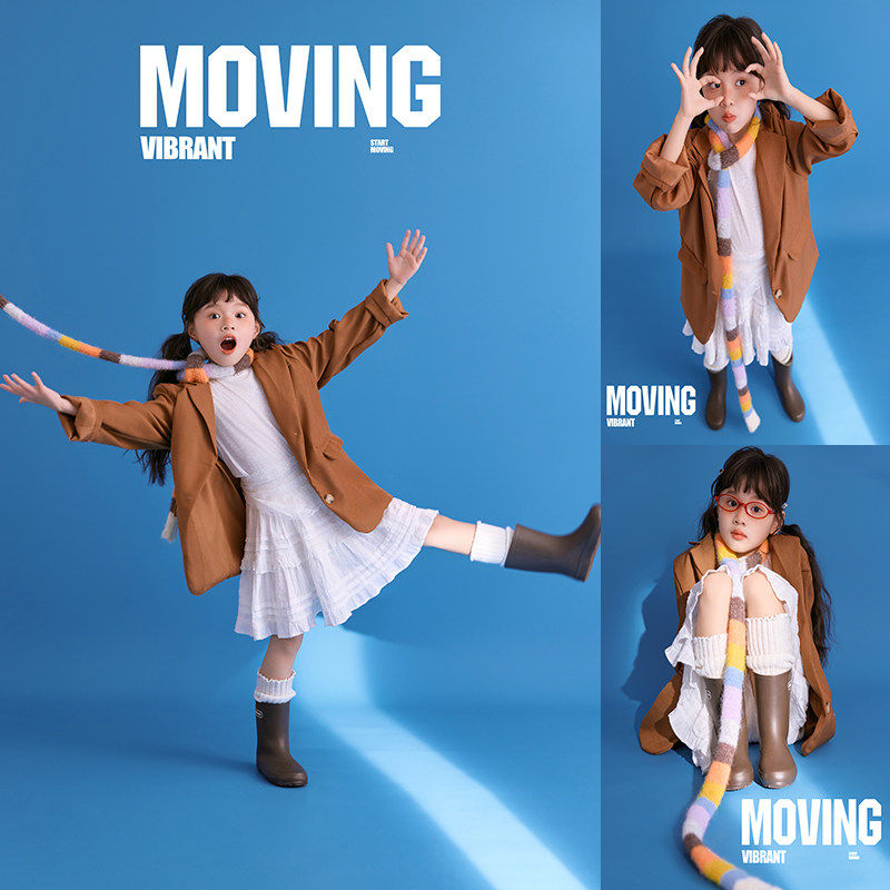 儿童摄影服装韩版时尚杂志宝宝拍照服装影楼艺术照写真拍摄道具