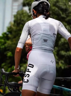 CSPD骑行背带裤男女夏骑行短裤自行车公路车骑行裤短五分运动