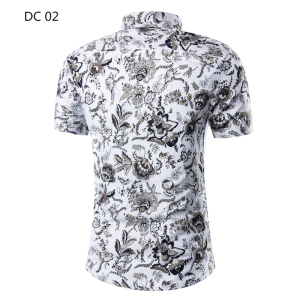 1508-DC06-P20新款印花衬衫大码短袖衬衫备货大货男夏季新款衬衣图片