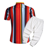 1508-CS06+K522-P45外贸欧美跨境现货短袖衬衫套装夏威夷沙滩衬衣，男装T恤，星座1508-1