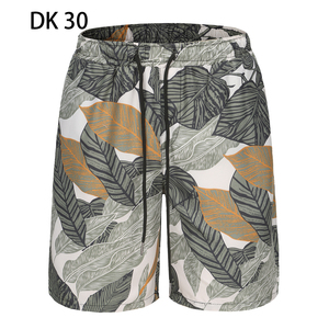 1508-DK38-P20直筒裤速干个性流行简约印花沙滩裤欧美五分裤短裤