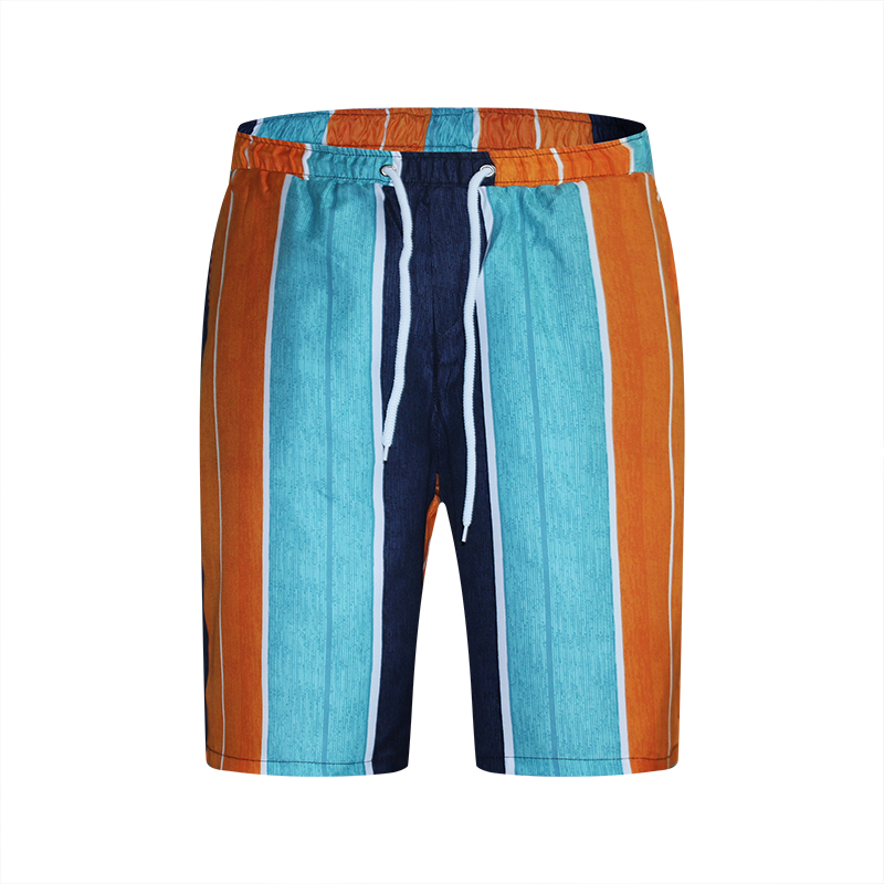 1508-ST01-P20潮速干沙滩裤条纹青少年修身欧美夏季短裤外贸大码，男装牛仔裤，星座1508-1
