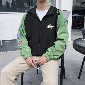 1508-J87-P35秋装青少年夹克男春秋款外套韩版潮流男装潮牌休闲图片