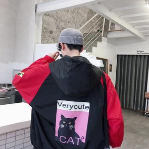 1508-J87-P35秋装青少年夹克男春秋款外套韩版潮流男装潮牌休闲女