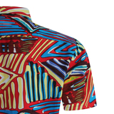 1508-CS01-P20外贸欧美跨境现货亚麻短袖衬衣夏威夷沙滩花衬衫潮，男装T恤，星座1508-1