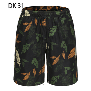 1508-DK36-P20直筒裤速干个性流行简约印花沙滩裤欧美五分裤短裤1图片