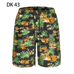 1508-DK43-P20直筒裤速干个性流行简约印花沙滩裤欧美五分裤短裤图片