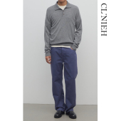 成衣染色水洗做旧复古冰雾棉法工裤 CLNIEH 静奢老钱ROW风Ross