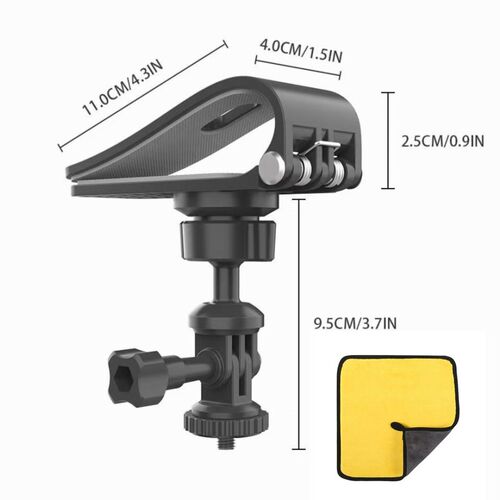 1/4接口车载通用运动相机遮阳板拍摄支架适用大疆Pocket3/Action4