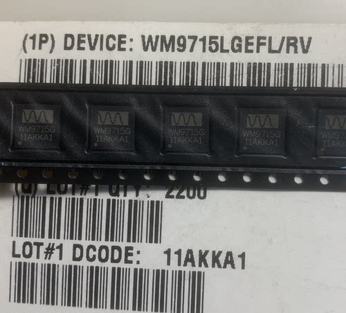 WM9715LGEFL/RV WM9715G 全新原装正品现货实图QFN48音频接口芯片