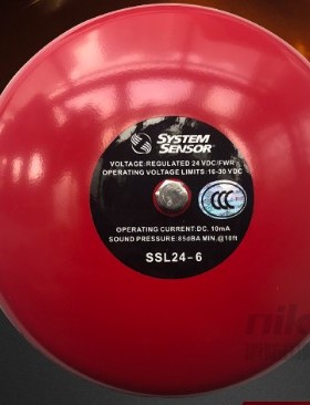 NOTIFIER诺帝菲尔SSL24-6 SSM24-6盛赛尔警铃 火灾报警器消防设备