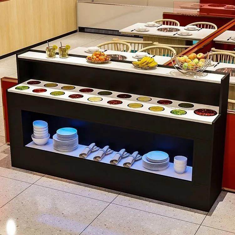 火锅店小料台自助餐调料台商用餐厅酱料台麻辣烫调味台水果凉菜桌