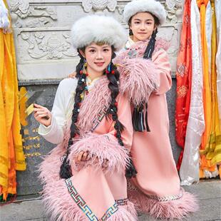 女士藏式藏袍冬款拍照藏族服装女玉锦堂藏服西藏拉萨旅拍写真