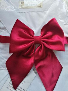 学生领结英伦黑粉女童酒红蝴蝶结领花学院儿童表演衬衫领结领带蓝