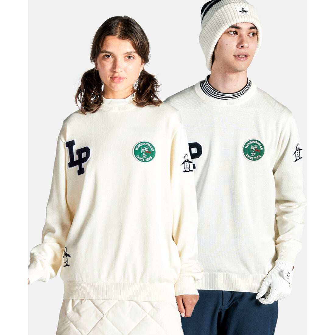 24冬日本代购MUNSINGWEAR/万星威高尔夫服装男士长袖发热圆领毛衣
