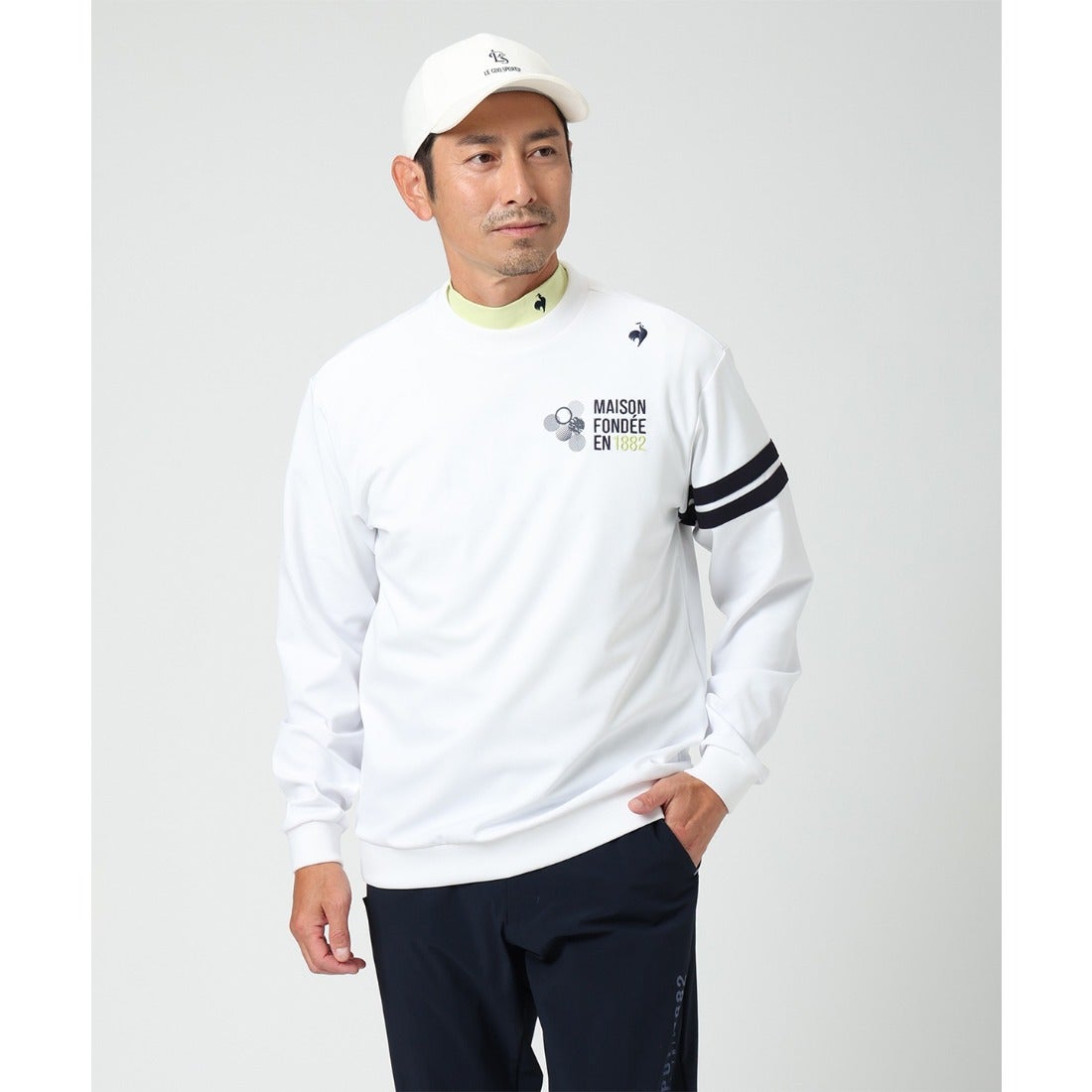 日本26年春夏款Le Coq公鸡乐卡克男士高尔夫服装经典吸汗透气卫衣