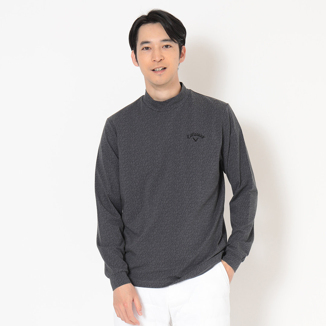 日本26秋冬款Callaway卡拉威男士高尔夫服装经典印花时尚弹力长袖