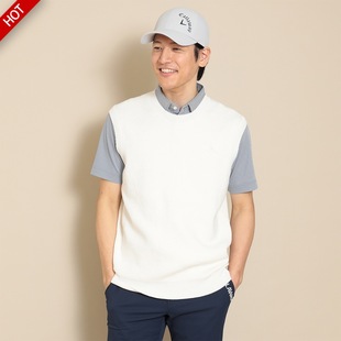 日本代购24年新款卡拉威Callaway高尔夫球服男士时尚针织背心马甲