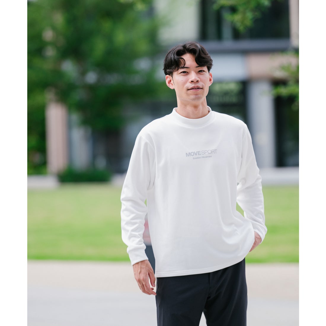 25秋冬新款日本movesport高尔夫运动服男士高领长袖衬衫保暖T恤