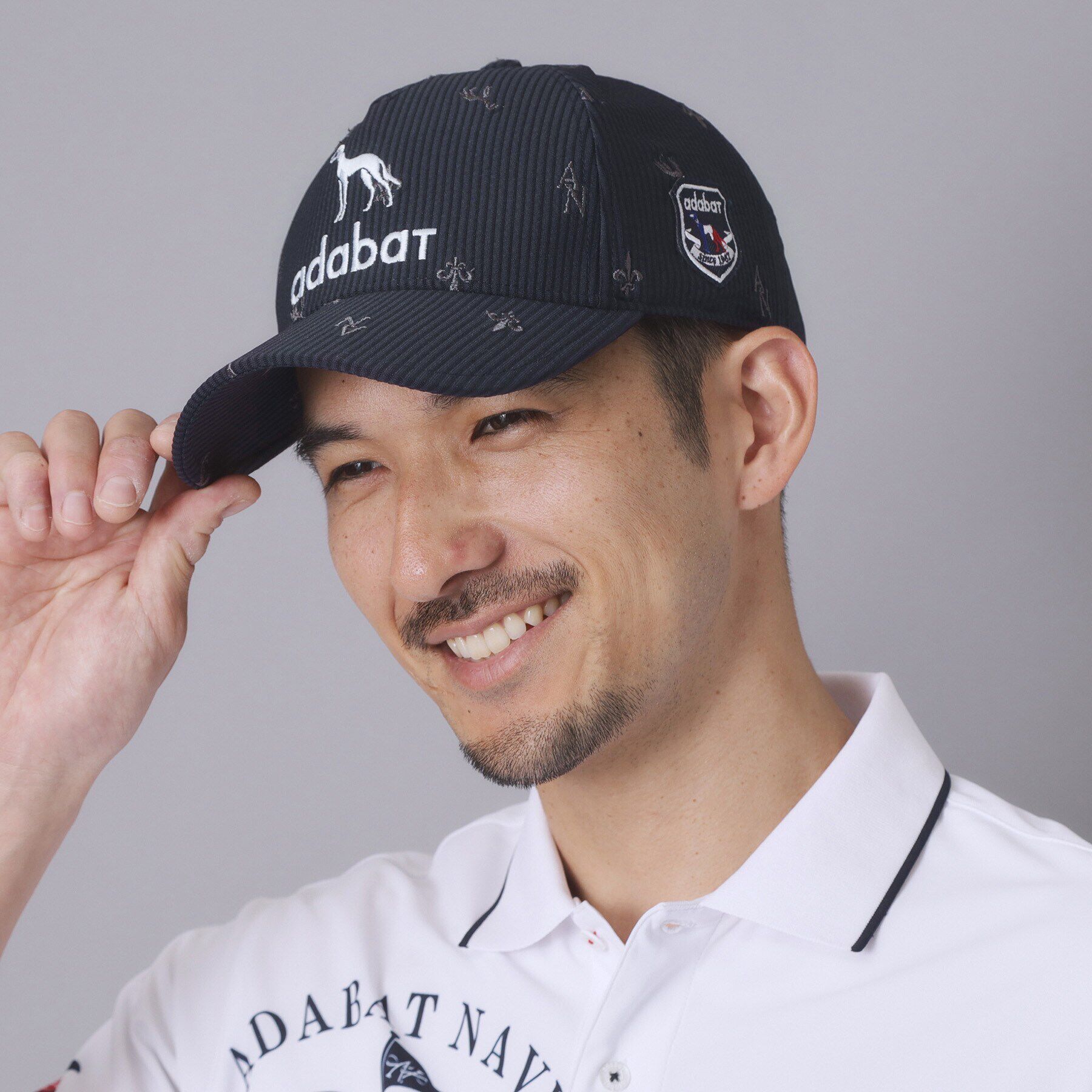 日本26春夏款adabat男士高尔夫时尚轻盈透气舒适弹力修身耐久帽子