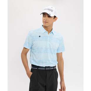 日本26春夏Le Coq公鸡乐卡克男士高尔夫舒适经典条纹时尚精致短袖