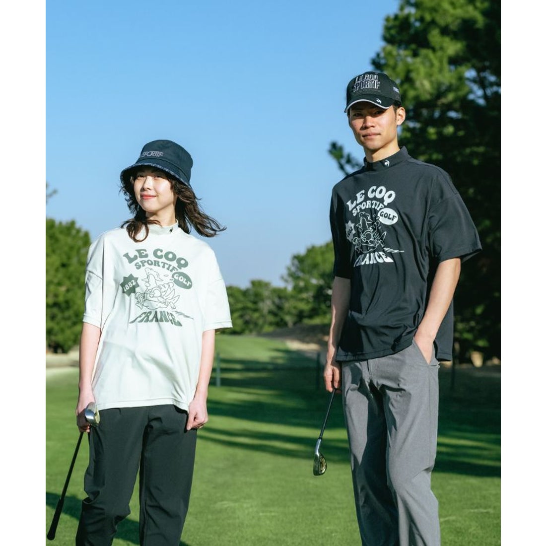 25春款日本Le Coq公鸡乐卡克高尔夫服装男女同款时尚短袖立领T恤