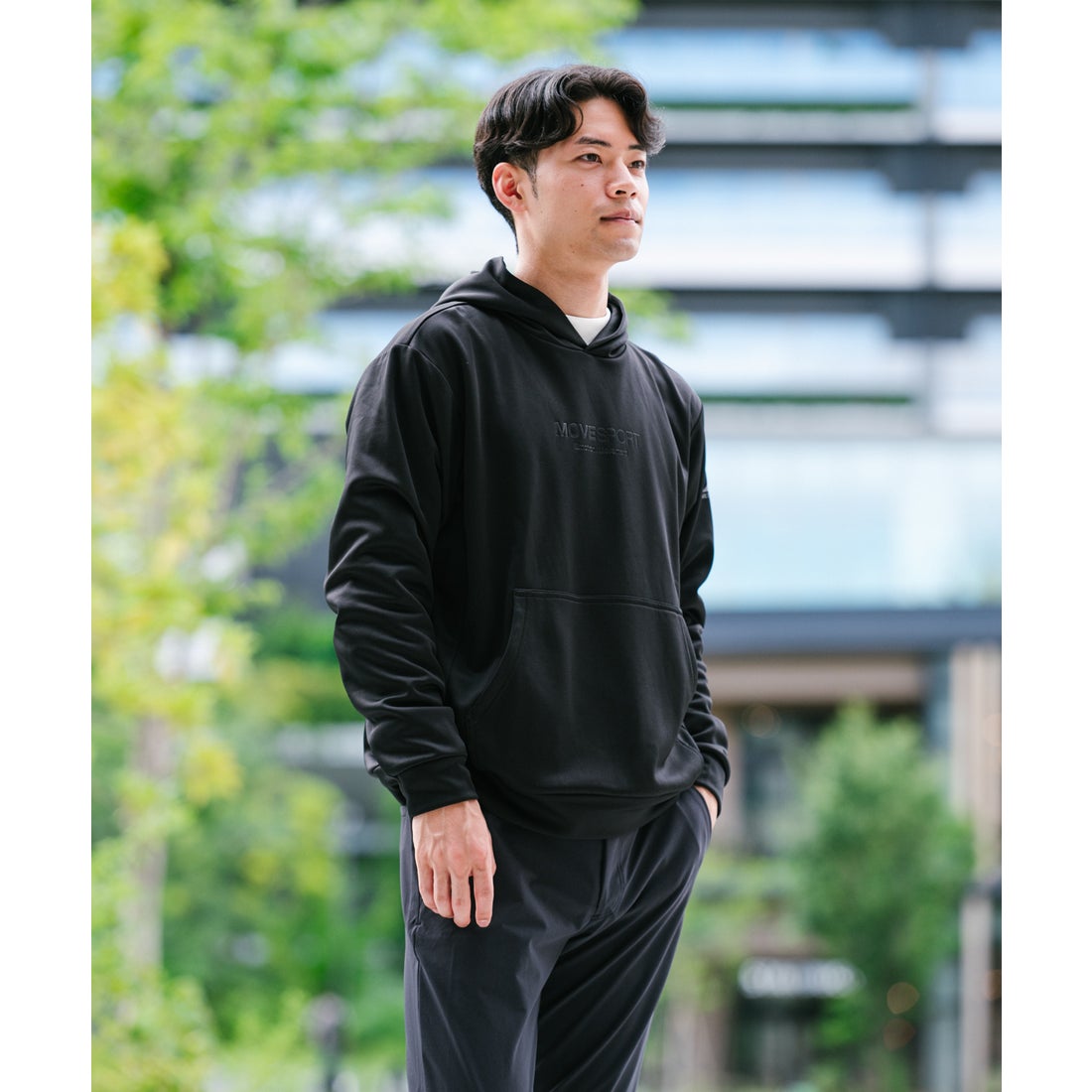 25秋冬新款日本movesport高尔夫运动服男士长袖夹克保暖连帽卫衣