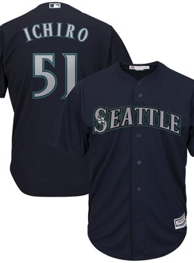 美职棒球联盟Mariners西雅图水手Ichiro Suzuki铃木一郎刺绣球衣