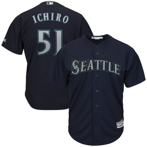 美职棒球联盟Mariners西雅图水手Ichiro Suzuki铃木一郎刺绣球衣