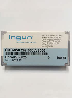 进口德国原装英钢探针50mil测试顶针弹簧针GKS-050297050A2000