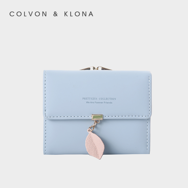 钱包女短款零钱包ColvonKlona女