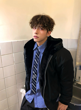 LBMS辣堡美式「极简神雕」一件过冬1500g仿兔毛座山雕连帽棉服