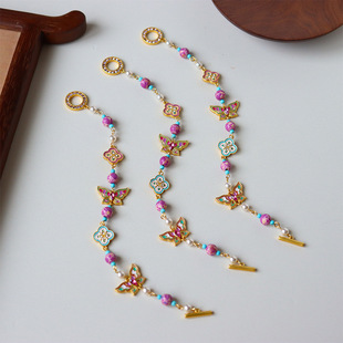 原创手链女新中式轻奢小众高级感蝴蝶四叶草精致气质百搭复古手饰