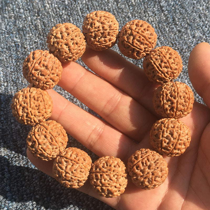 速发刚菩提手串黄皮原籽爆肉5五6六7七8八瓣红皮满肉金刚菩提子