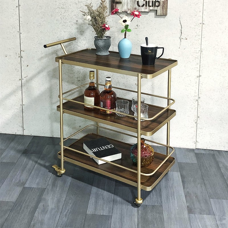 速发商餐三层用酒餐厅移动小推车酒水车车吧4S店酒店展厅点心茶水