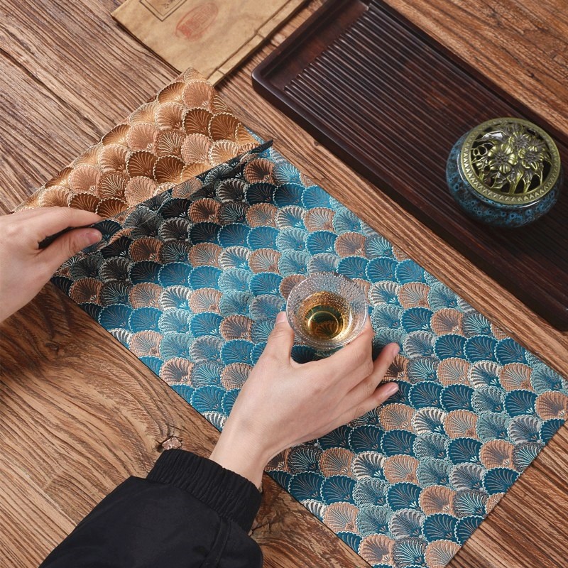 速发西阵织茶席垫布中式禅意双面茶席吸水桌旗茶桌茶布隔热艺茶桌,居家布艺,桌旗,淘宝优惠券,粉丝福利购,淘宝优惠卷