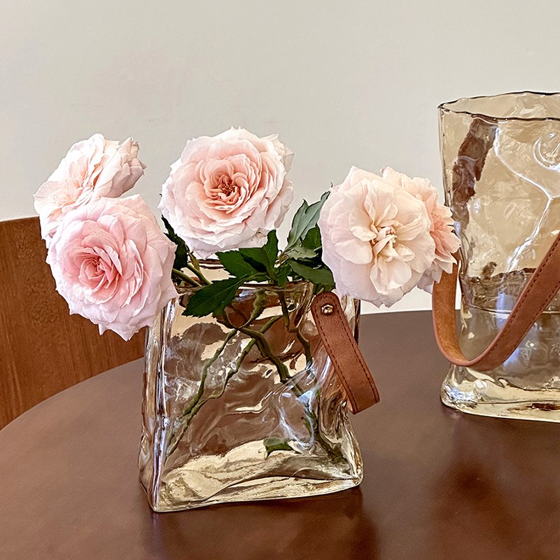 速发欧式手玄玻璃花瓶花篮厅绿植水培瓶客型提关装饰摆件