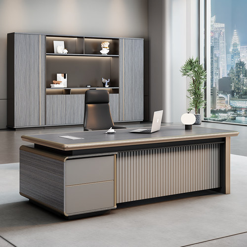 速发办公桌老板桌简约高桌经理办公室桌椅副合董事长总裁档短组柜