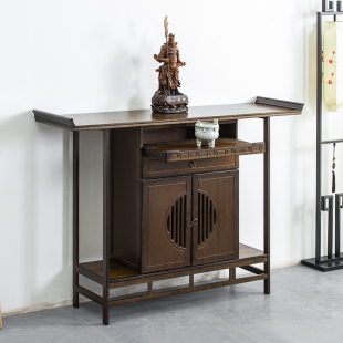 速发财实供桌佛台家用新中供神木佛龛佛柜立柜带门神龛简约神台式